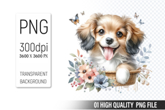 Cute Dog, Animal Sublimation Clipart PNG Product Image 1