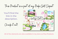 Vintage Coquette Golf Trophy Retro Pink Golf Clipart Product Image 4