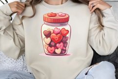 Cute Watercolor Valentines Day Clipart PNG Product Image 1