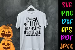 Our Little Monster On the Way Halloween I Halloween Cut File Product Image 2