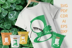 Set of 3 Hats with Clover SVG Clipart for St. Patrick's Day Product Image 1