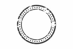 Vintage round postal empty stamp Product Image 1