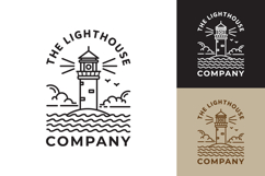 Minimalist lighthouse line art logo Product Image 1