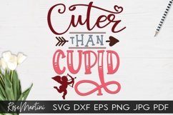 Cuter Than Cupid SVG Valentines Day Baby Kids V-Day Product Image 3