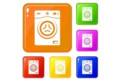 Washer icons set vector color Product Image 1