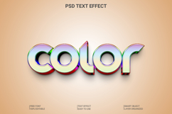 Colorful Shiny 3D Text Effect Photoshop PSD Template Product Image 1