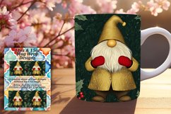 Holiday Gnome Wrap 11oz 15oz Sublimation Festive Design Product Image 1