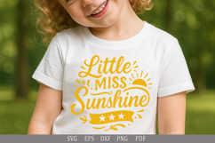Little Miss Sunshine - SVG Cute Design for Girls&#039; Gifts Product Image 5
