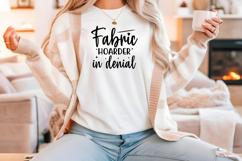 Funny Sewing Quote SVG For Sewist | Fabric Hoarder In Denial Product Image 4