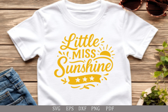 Little Miss Sunshine - SVG Cute Design for Girls&#039; Gifts Product Image 3
