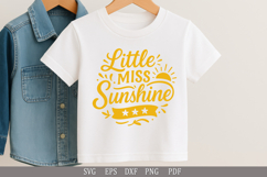 Little Miss Sunshine - SVG Cute Design for Girls&#039; Gifts Product Image 4