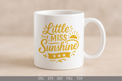 Little Miss Sunshine - SVG Cute Design for Girls&#039; Gifts Product Image 6