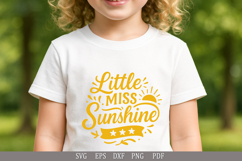 Little Miss Sunshine - SVG Cute Design for Girls&#039; Gifts Product Image 2