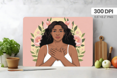 Afro Girl/Woman Melanin braided hair Cutting Board PNG Desig Product Image 1