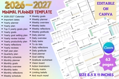 2026-2027 Minimal Planner Template Product Image 1