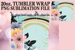 Refreshing days 20oz tumbler wrap, Rainbow Product Image 1