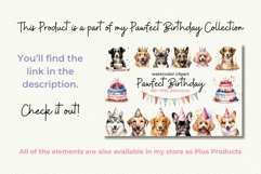 Birthday Corgi Watercolor Clipart Corgi in Party Hats Product Image 3