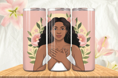 Black Girl Magic Black Woman Positive mind 20oz Tumbler wrap Product Image 1