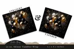 New Years Tumbler Wrap PNG | New Years Sublimation Product Image 3