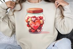 Cute Watercolor Valentines Day Clipart PNG Product Image 1