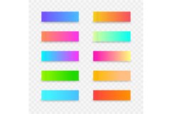 Colorful post note stickers. Sticky note template with gradi Product Image 1