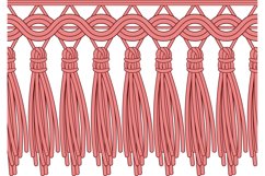 Fringe trim. Textile fringes, raw cloth seamless edge Product Image 1