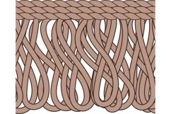 Fringe trim. Textile fringes, raw cloth seamless edge Product Image 1