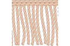 Fringe trim. Textile fringes, raw cloth seamless edge Product Image 1