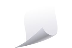 Flying falling paper page. 3D realistic blank paper document Product Image 1