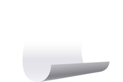 Flying falling paper page. 3D realistic blank paper document Product Image 1