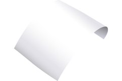 Flying falling paper page. 3D realistic blank paper document Product Image 1
