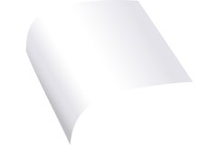Flying falling paper page. 3D realistic blank paper document Product Image 1