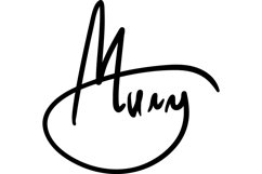 Handwritten signature for documents. Unique autograph svg Product Image 1