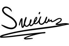 Handwritten signature for documents. Unique autograph svg Product Image 1