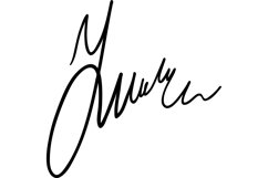 Handwritten signature for documents. Unique autograph svg Product Image 1