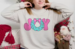 Joy Christmas Wreathe Sublimation Design | Png Product Image 2