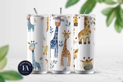 Watercolor Giraffe Pattern | Safari Animal Seamless Paper Product Image 2