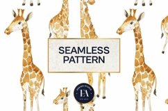 Watercolor Giraffe Pattern | Safari Animal Seamless Paper Product Image 3
