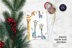 Watercolor Giraffe Pattern | Safari Animal Seamless Paper Product Image 4