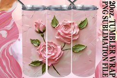 Elegant Floral Euphoria: 3D Tumbler Sublimation Product Image 1