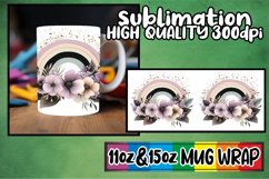 Bright beginnings 11oz 15oz sublimation wrap, Flower Product Image 1