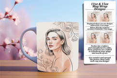 Warm 11oz Mug Wrap Png Artwork , Beauty Woman Product Image 1