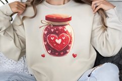 Cute Watercolor Valentines Day Clipart PNG Product Image 1