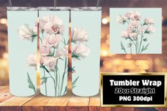 Watercolor Flower Wrap Sublimation Tumbler Design 20oz Product Image 1