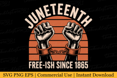 Juneteenth Free-ish since 1865 Svg | Svg Cut Files Product Image 1