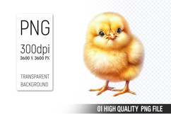 Cute Chicken, Animal Sublimation Clipart PNG Product Image 1
