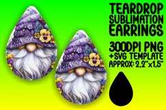 Playful Gnome Serenity: Sublimation Teardrop Melodies Product Image 1