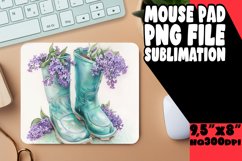 Cheerful Flowered Mousepad Design PNG Product Image 1