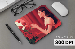 Afro Girl / Woman braided hair Mouse Pad, Black Queen PNG Product Image 1