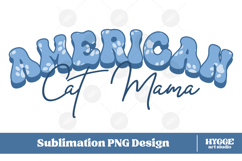 American Cat Mama Papa 4th of July USA Paw DTF PNG Bundle Product Image 2